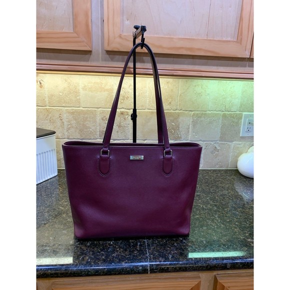 kate spade Handbags - Kate Spade Laurel Way Large Daily Tote - Deep Plum - EUC